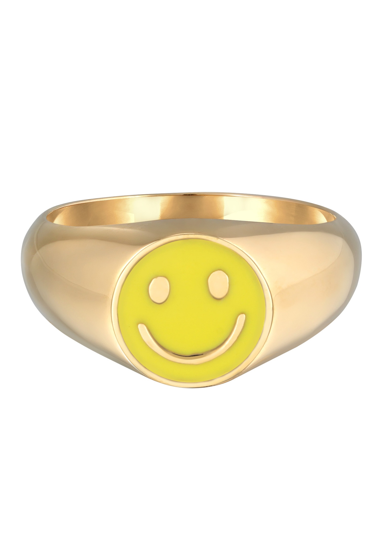KUZZOI Hommes Sceau avec Smiling Face et Émail noir en Argent Sterling 925
