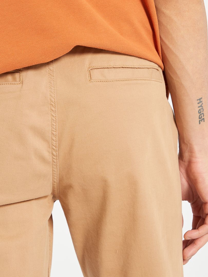 Calça chino slim - bege