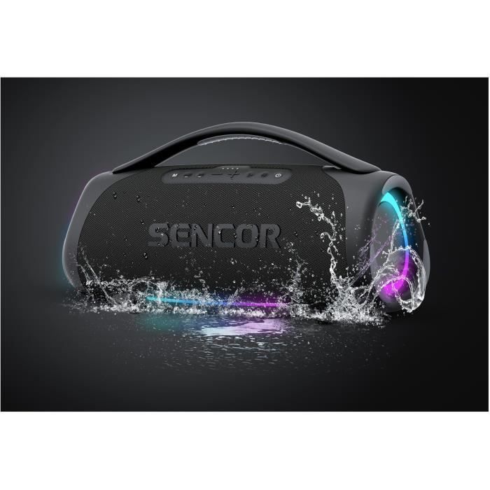 Altavoz Bluetooth resistente al agua - SENCOR - RESONEX MEGA - 190W - 5 altavoces - IPX7 - Negro