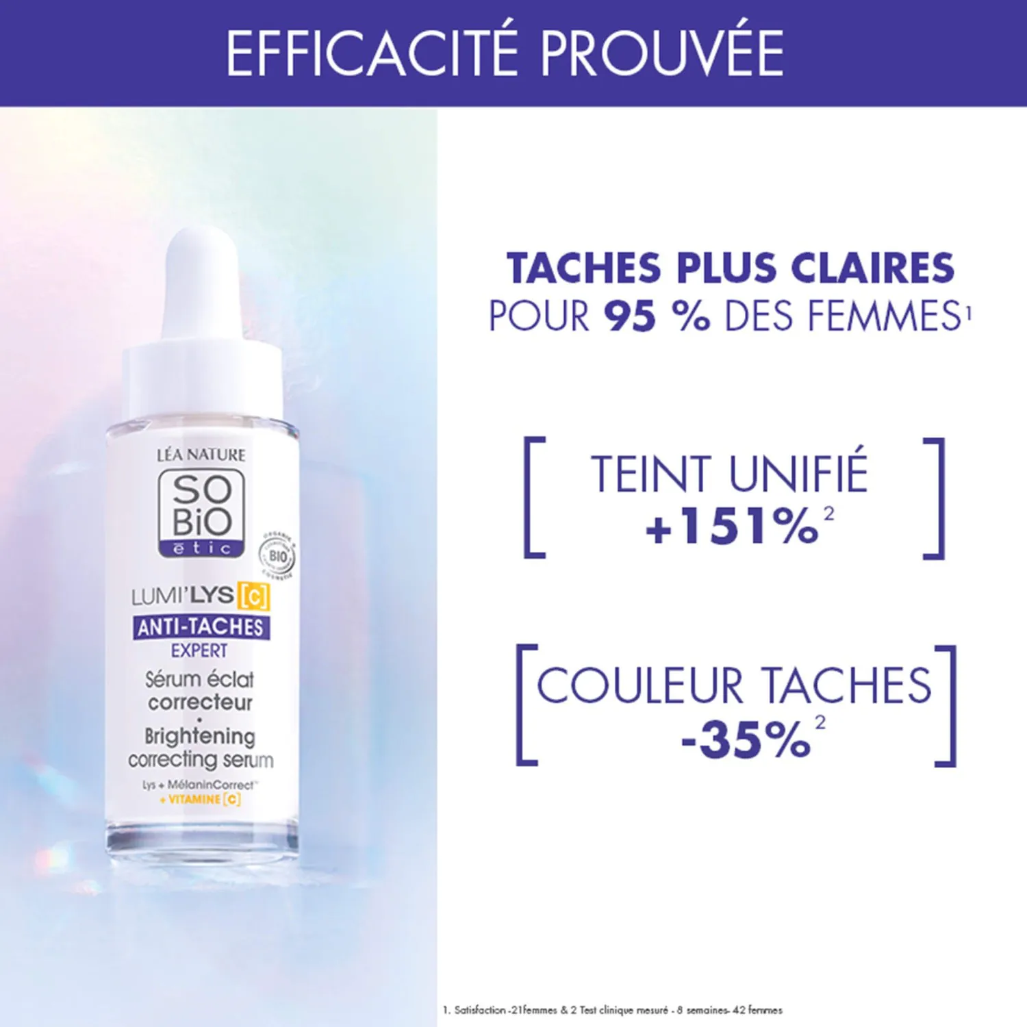 SO BiO étic Sérum éclat correcteur Anti-Tâches, Lumi'lys [C]