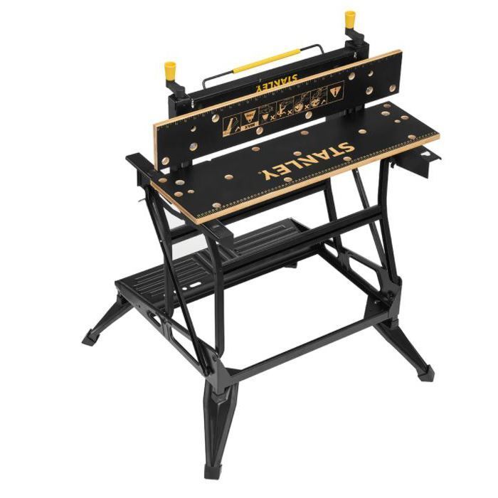 Banco de trabajo/tornillo de banco plegable 2 en 1 con sujeción vertical - STANLEY - STST83800-1