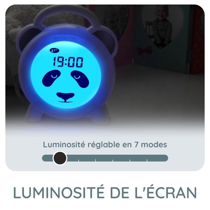 Alecto BC100PANDA - Reloj despertador educativo y luz nocturna, panda