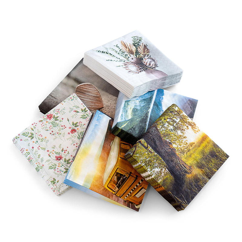 Vie Home Servietten, 20er-Pack, 33 x 33 cm, Spätsommer
