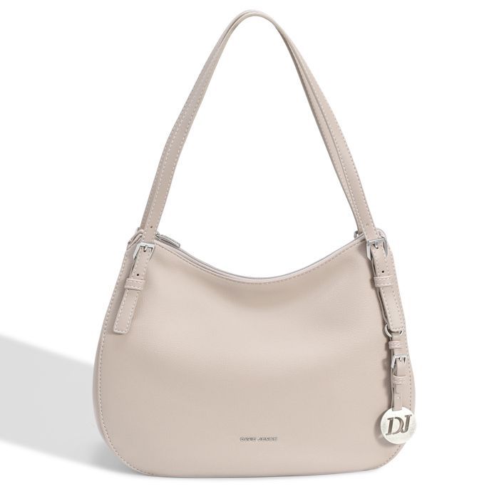 David Jones – Damen-Hobo-Schultertasche aus PU-Leder – Beige