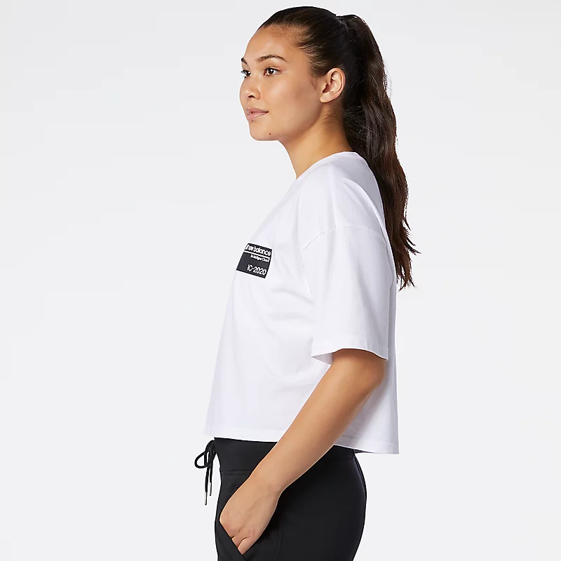 T-shirt de sport à manches courtes pour femme Optiks - BLANC