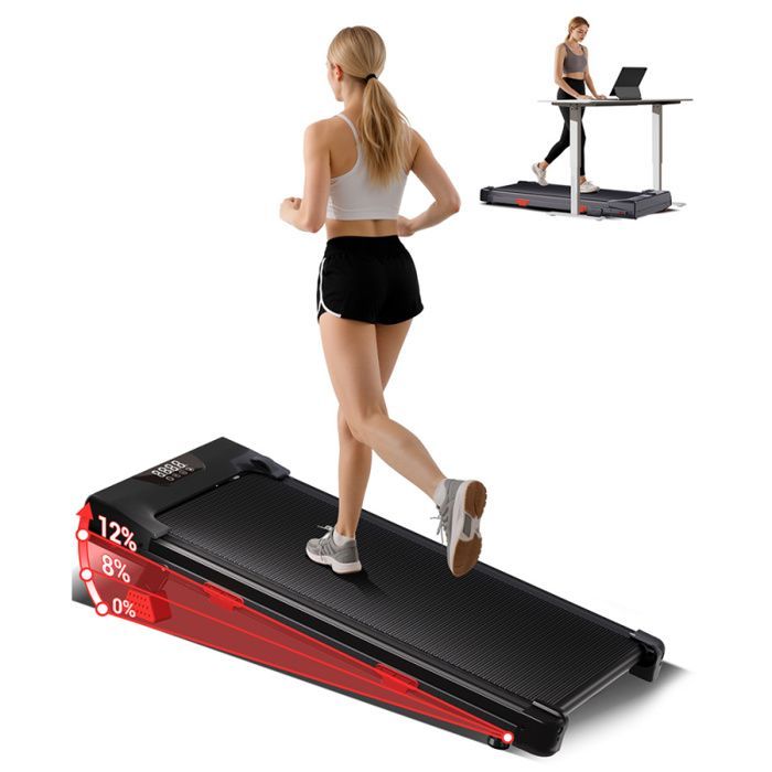 Tapis roulant pieghevole ROBORE U18 con inclinazione del 12% - Velocità massima 10 km/h - 3 livelli di intensità - Motore brushless da 2,75 CV