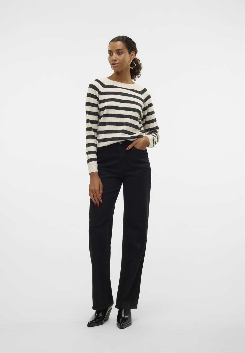 Vero Moda VMDOFFY - Jumper - betulla/nero