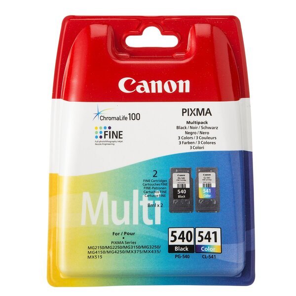 „Canon PG-540 / CL-541“ juodo ir spalvoto rašalo kasetės<br>