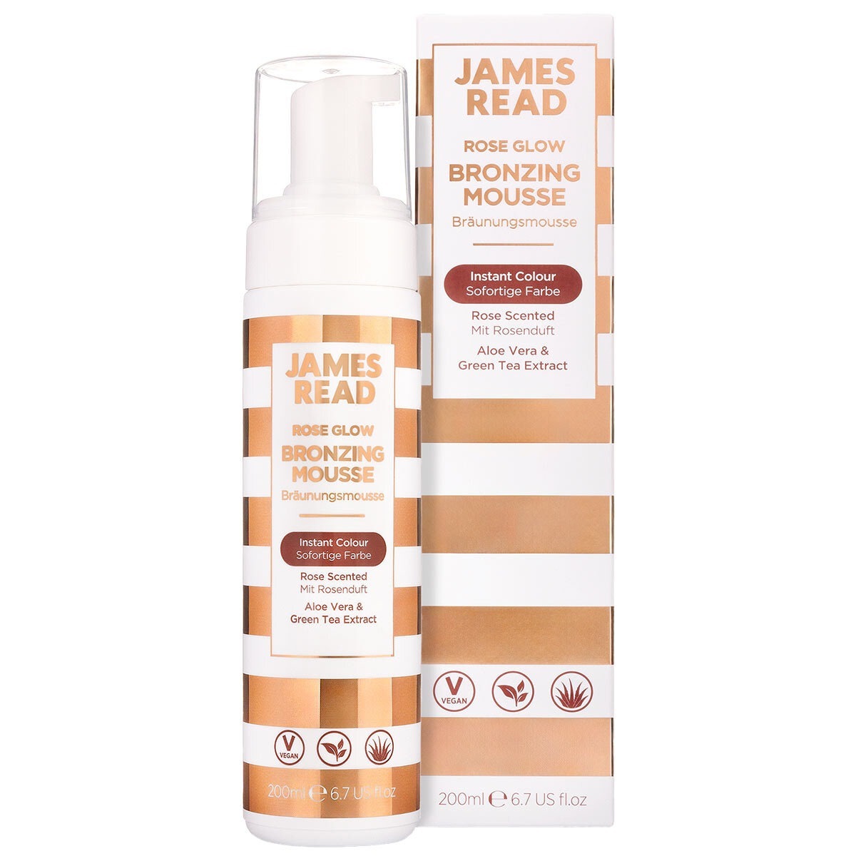 James Read Selbstbräunungs-Rose Glow Mousse - 210 ml