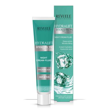 Revuele Hydralift Hyaluron Night Cream – Flytende intensiv nattkrem med ren hyaluronsyre 50 ml