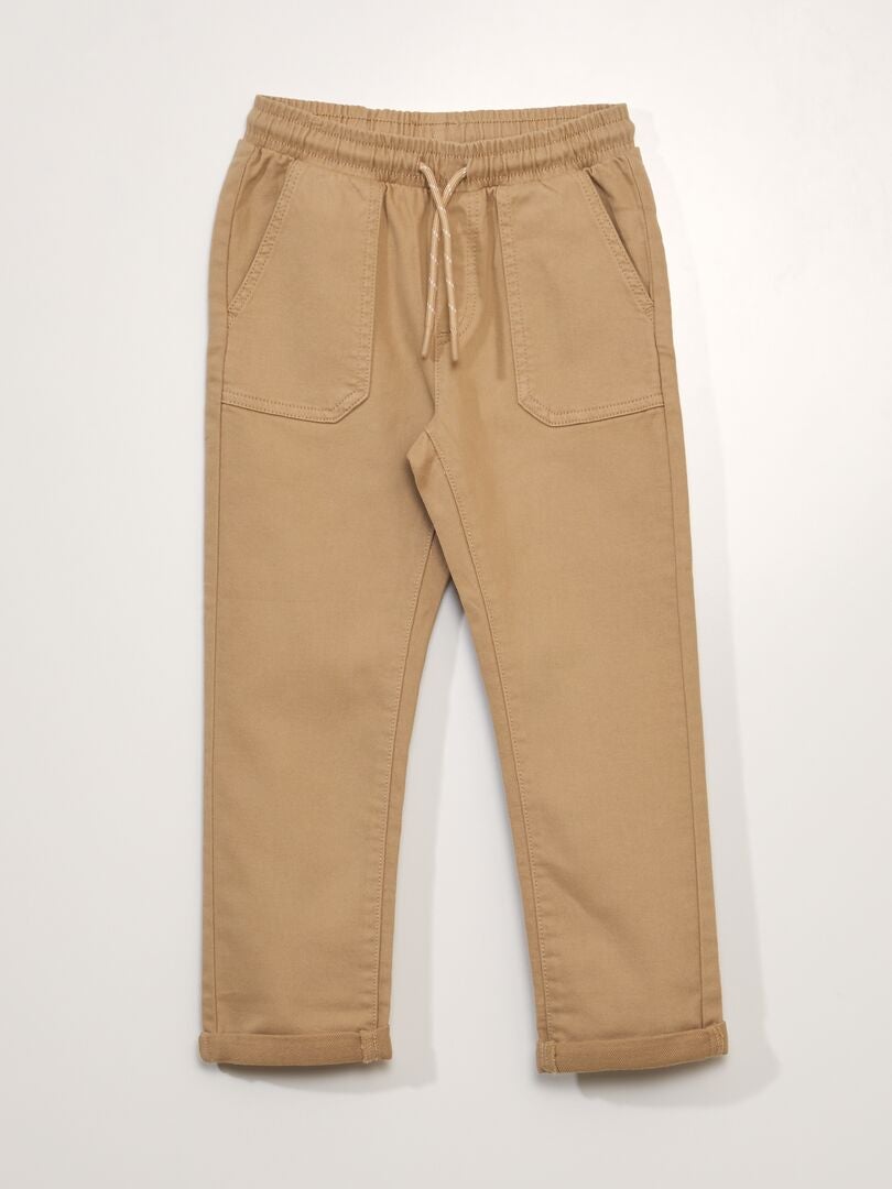 Calça chino estilo jogger - BEGE
