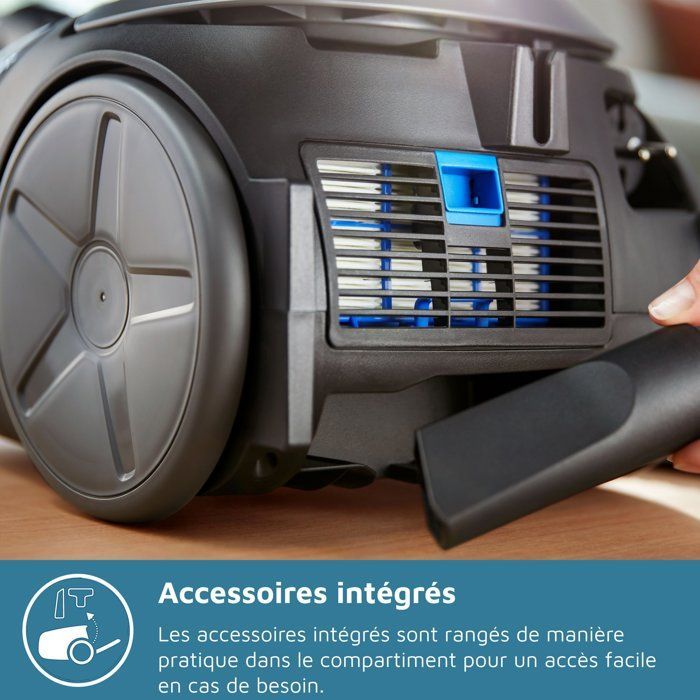 Aspiradora con bolsa - PHILIPS - FC8289/09 - Serie 2000 PowerGo - 900 W - 77 dB - Gris antracita