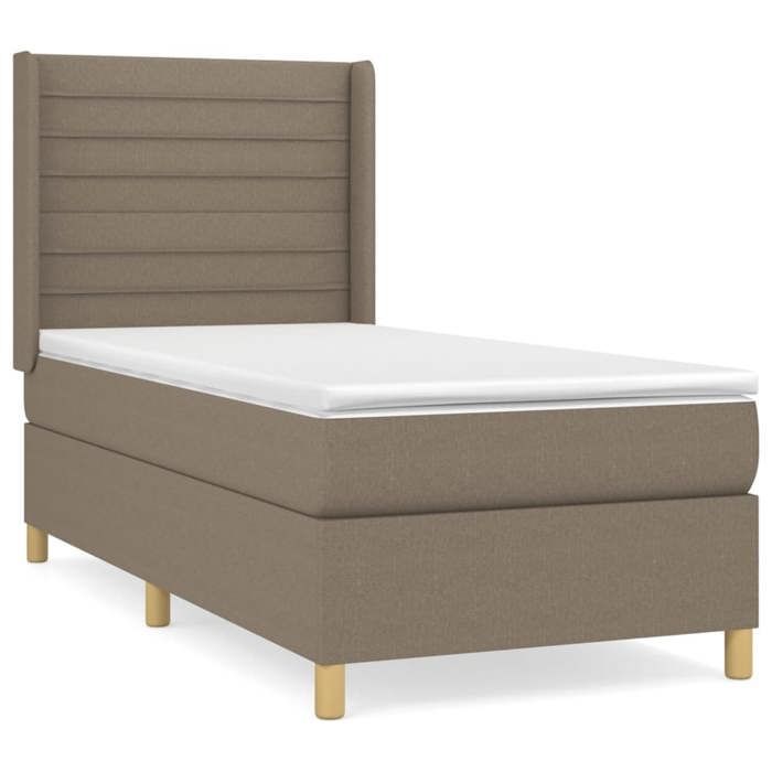 Rete a doghe con materasso - Tortora - 80x200 cm - Testiera inclusa - Massimo relax
