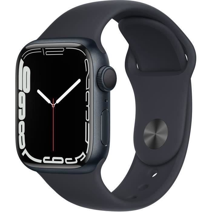 Apple Watch Series 7 GPS - 41mm - Boîtier Midnight Aluminium - Bracelet Midnight Sport (2021) - Reconditionné - Excellent état