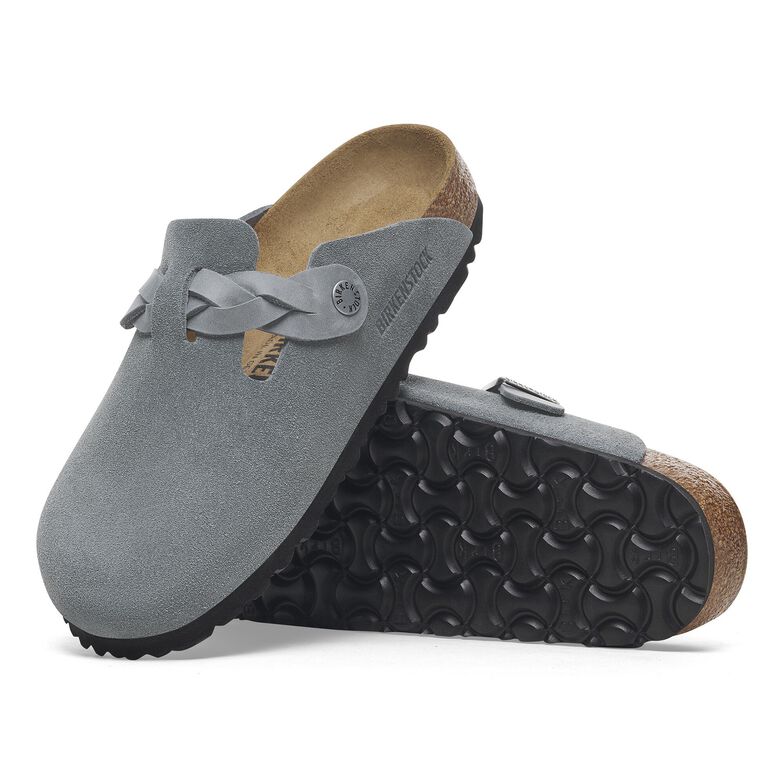 Boston Braided Pelle scamosciata - Basalt Gray Basalt Gray
