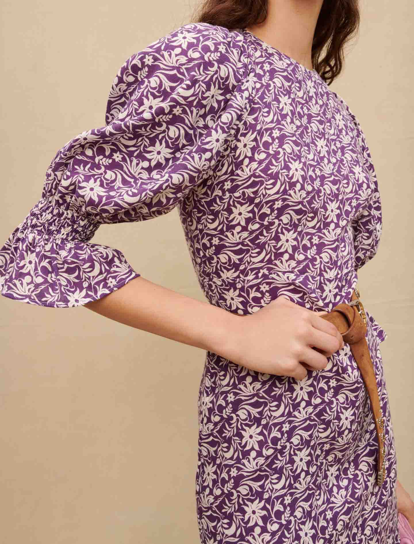 Korte jurk met bloemenprint - Onirique