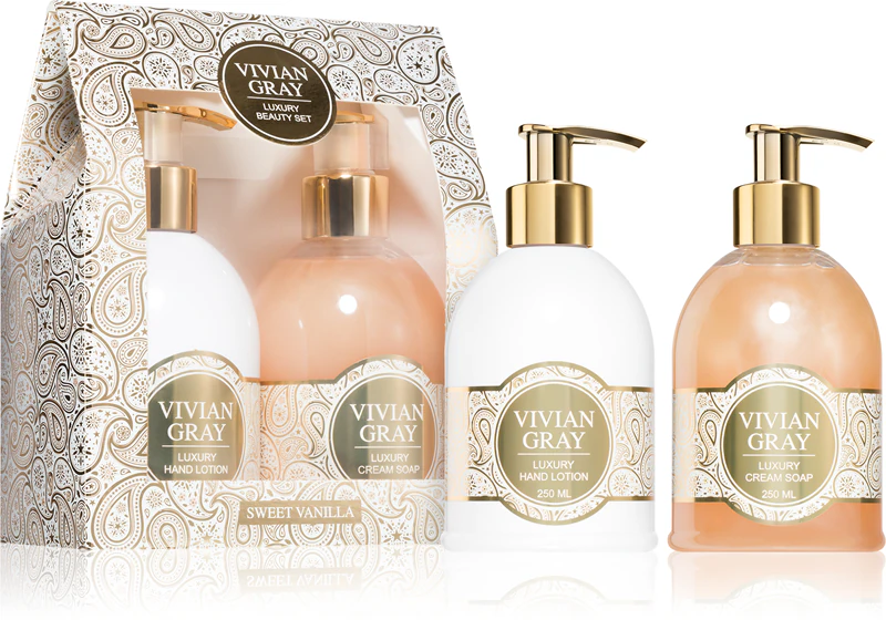 Darčeková sada spreja na ruky Vivian Gray Romance Vanilla & Patchouli