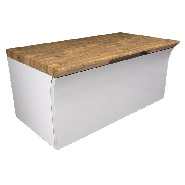 Szafka łazienkowa pod umywalkę 95/50/41cm podwieszana Front otwierany w dół