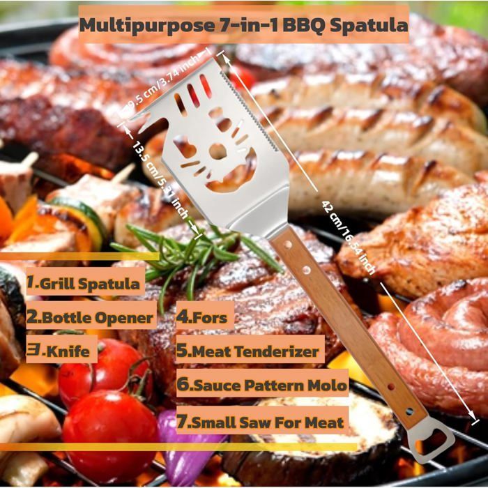 2-Piece Multifunctional Barbecue Utensil Set - Barbecue Spatula and Barbecue Forks, Creative Barbecue Accessories, Gift