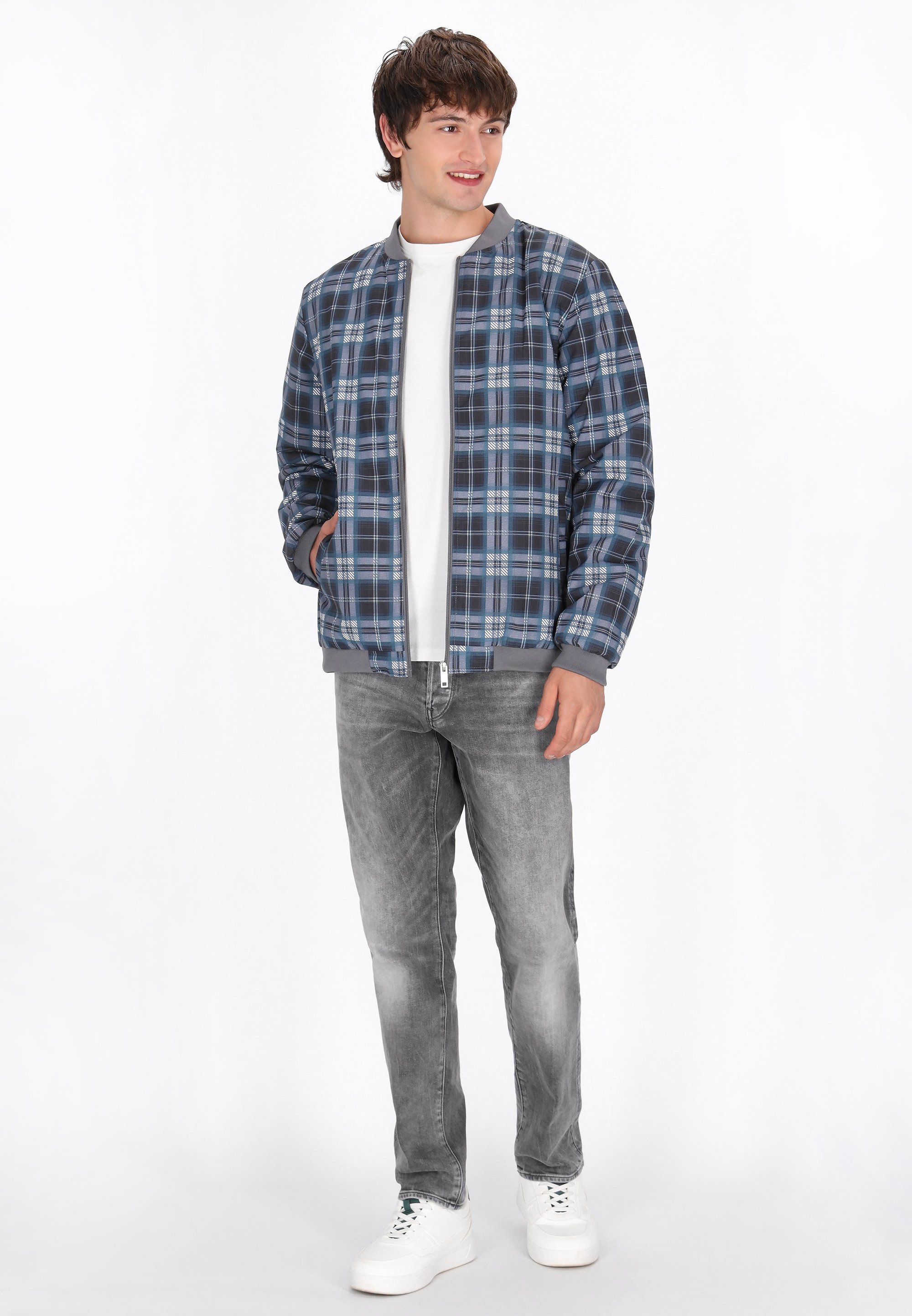 Blouson aviateur Mo - gris multicolore