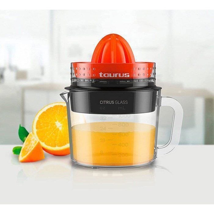 Taurus Citrus Glass Juicer - 30W - 1L Glass Bowl - Dual Rotation Direction