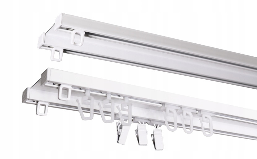 Karnisz szyna sufitowa aluminiowa dwutorowa 120cm