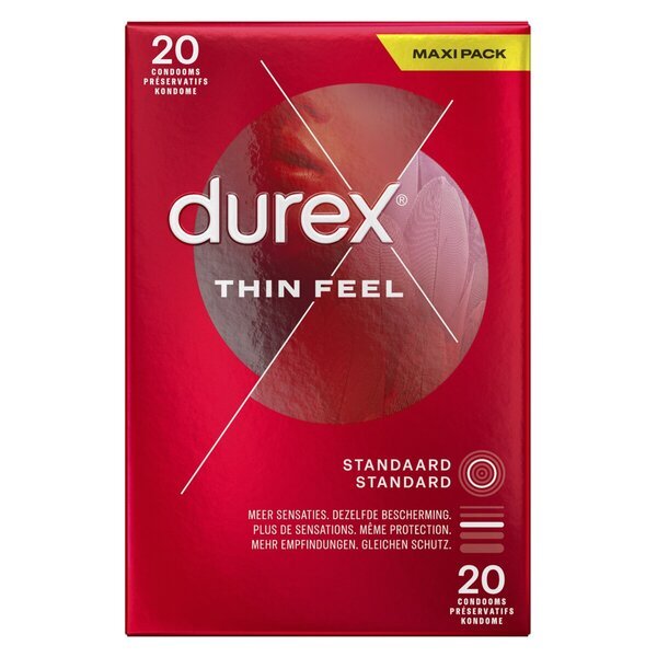 „Durex Thin Feel“ prezervatyvai<br>Medicinos prietaisas - 20 vnt.