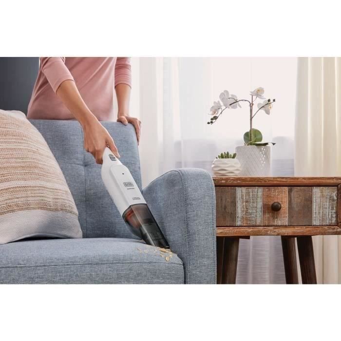 BLACK & DECKER - - Aspirateur à main - 12V - Dustbuster Pélican - blanc perle - HLVC315J11QW