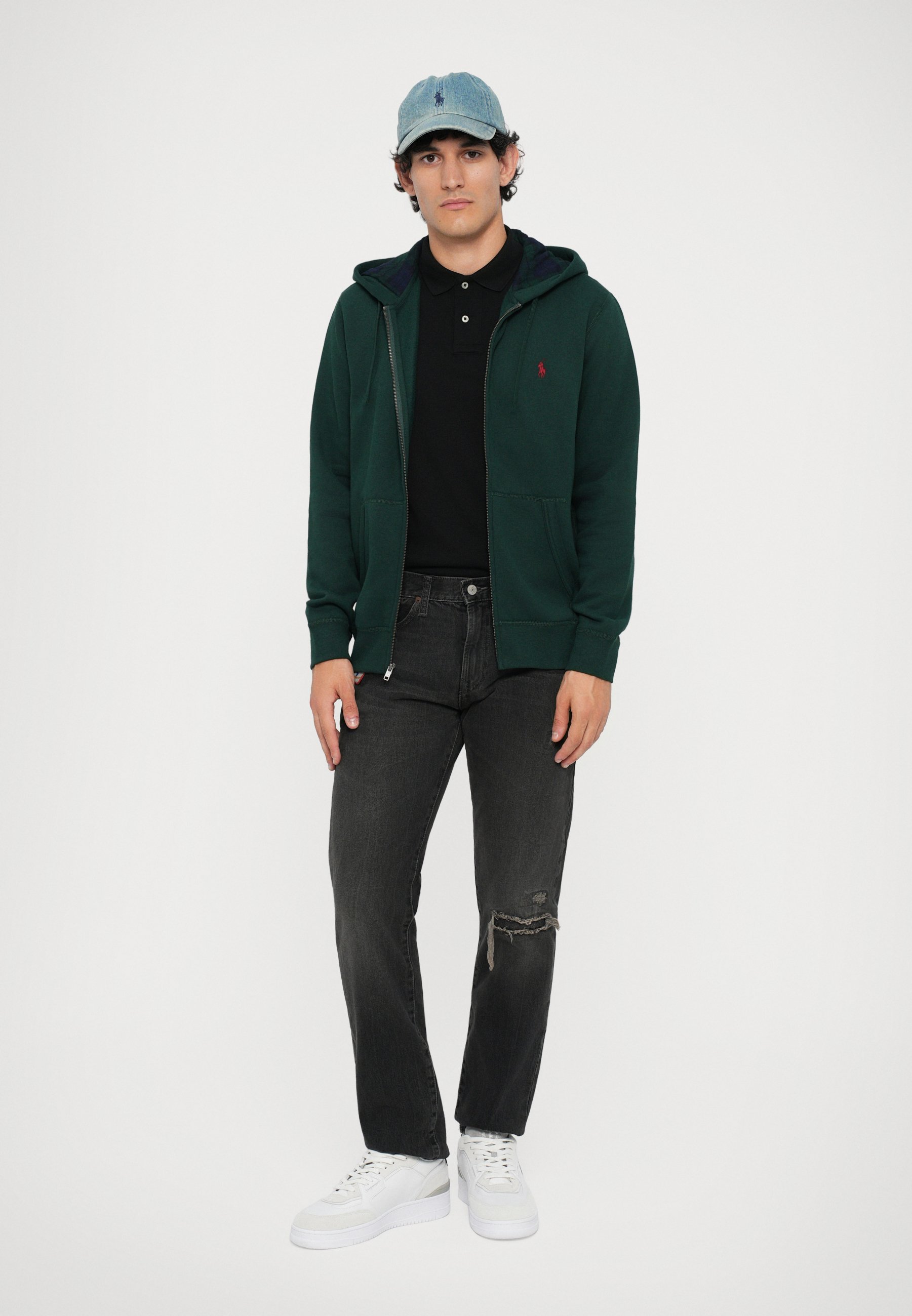 Felpa a maniche lunghe Polo Ralph Lauren con zip - agata muschio