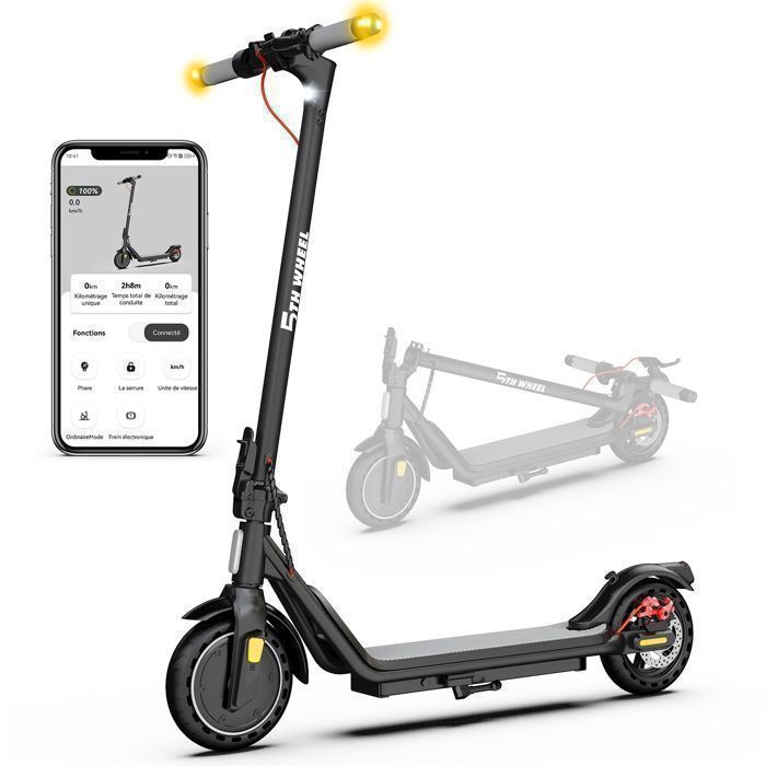 Patinete elétrico dobrável para adultos - 5ª roda - 8,5
