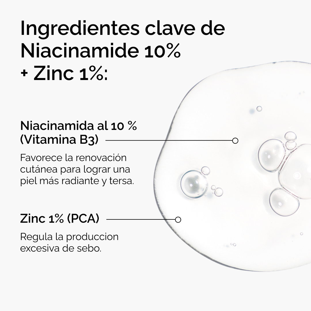 Niacinamidas 10% Cinkas 1% - Serumas Veido dermokosmetika