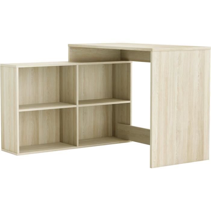 DEMEYERE Contemporary corner desk in Shannon oak finish - W 112 cm - NAGANO