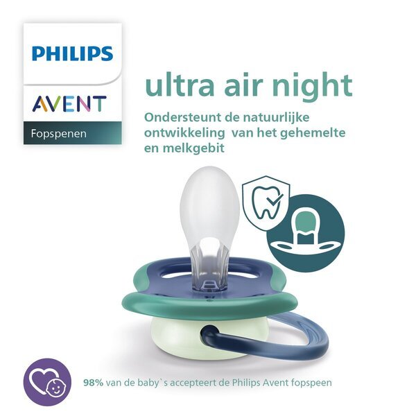 Philips Avent Ultra Air Nighttime 6-18M SCF376/13 Fopspeen