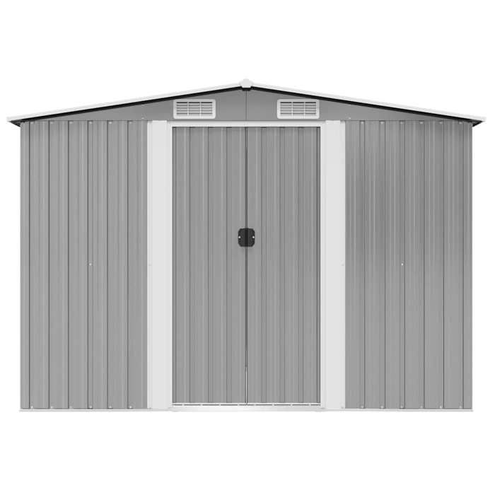 vidaXL Abri de stockage pour jardin Métal Gris 257 x 205 x 178 cm