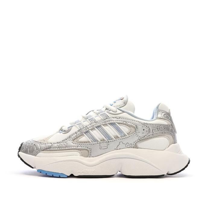 Baskets Blanches/Bleu Fille Adidas Ozmillen