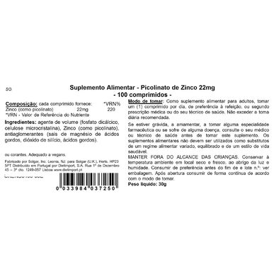 Solgar sinkkipikolinaatti 22 mg 100 tablettia 100 tablettia