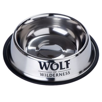 Wolf of Wilderness Edelstahl-Hundenapf mit rutschfester Oberfläche