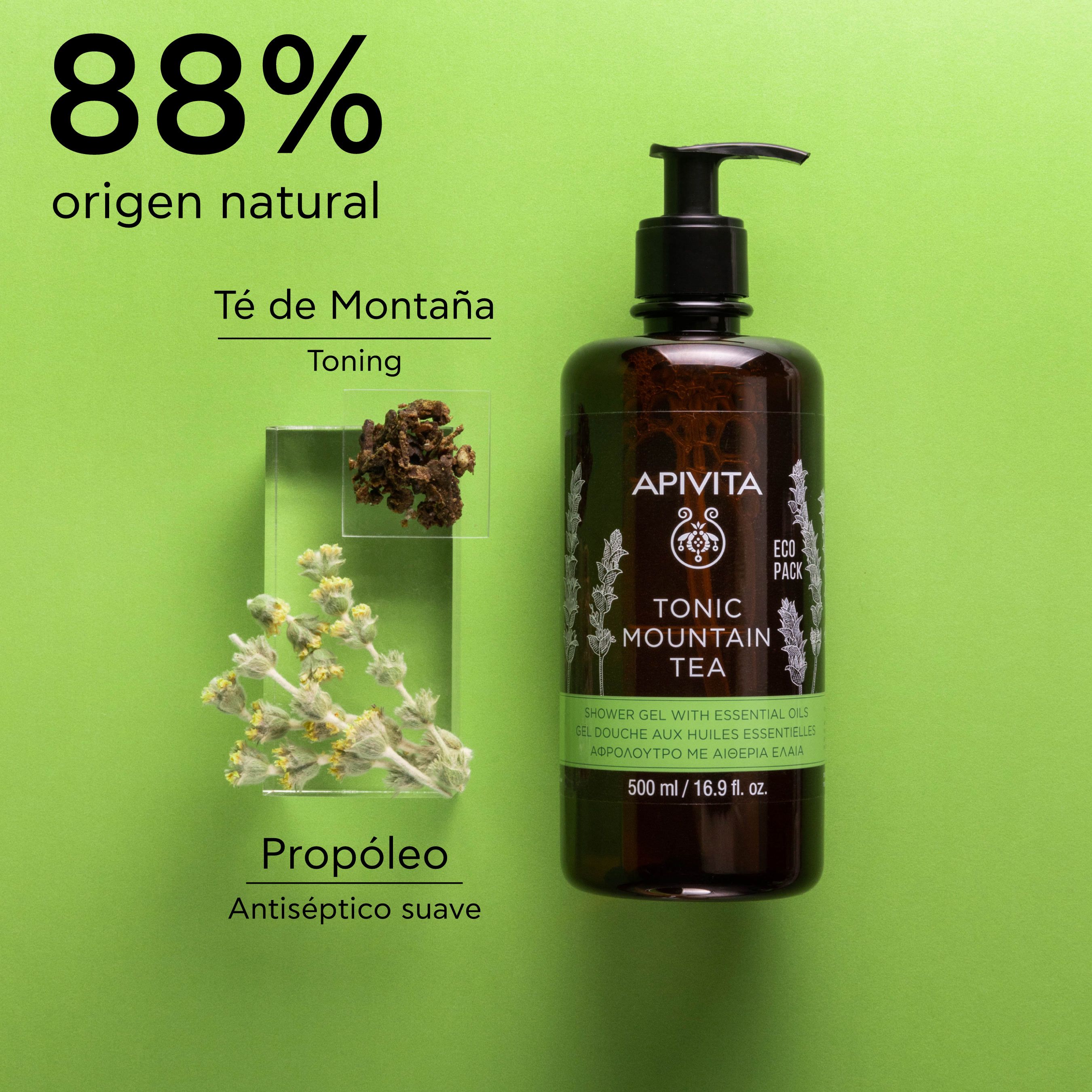 Tonic gel za kupanje s planinskim čajem i eteričnim uljima Ljekarnički sapuni i gelovi