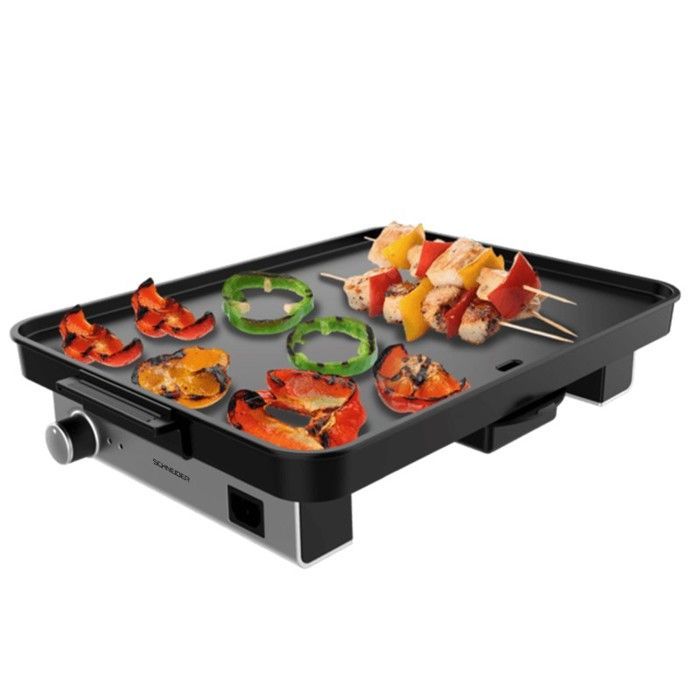 Plancha - SCHNEIDER - SCPL1800MAG - 1800 W - Plaque amovible 30x40 cm - Bac collecteur de graisse