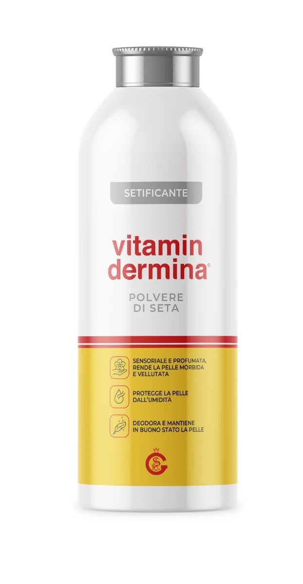 VITAMINDERMINA Vitamindermina Zijdepoeder 100 g met zijdepoeder en geparfumeerd talkpoeder