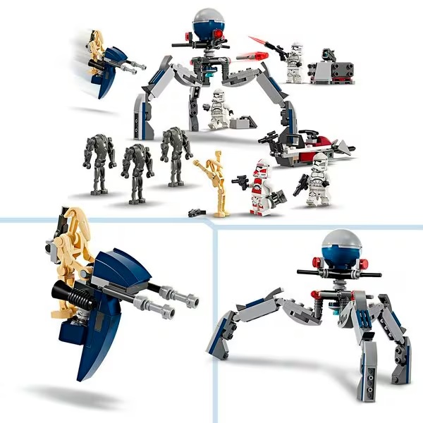 LEGO Star Wars 75372 Klono kario ir kovinio droido kovos rinkinys<br>