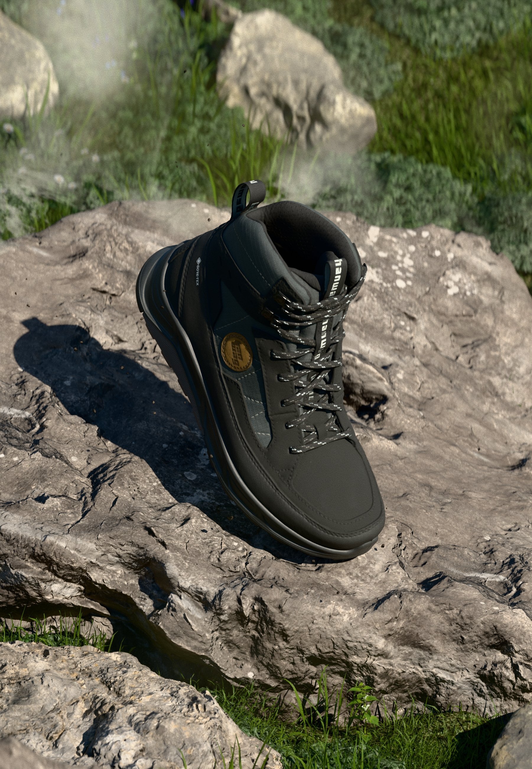 Hanwag ROTPUNKT LIGHT MID LADY GTX - Chaussures de randonnée - noir/anthracite