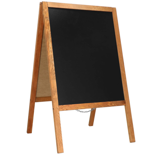 Potykacz kredowy, dwustronna tablica 100x60 cm drewniany