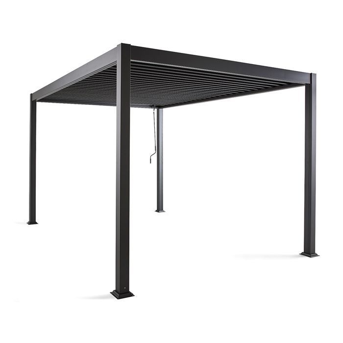 Cherry - bioclimatic pergola + awning 4m - aluminium - 4x3m - Anthracite Grey