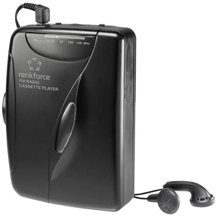 Lecteur de cassettes - RENKFORCE - RF-CP-150 - Portable - Noir - Batterie rechargeable