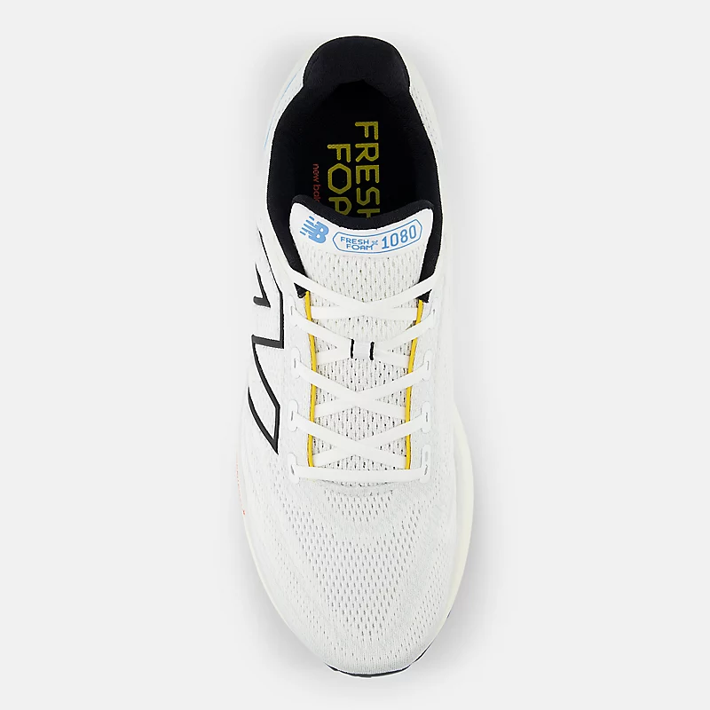 Męskie buty Fresh Foam X 1080 v13 – białe z czarnym i nadmorskim błękitem