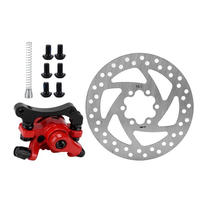 Kit de pinza de freno de disco de aleación de aluminio de 6 orificios y 140 mm de diámetro, resistente al desgaste, para patinete eléctrico.