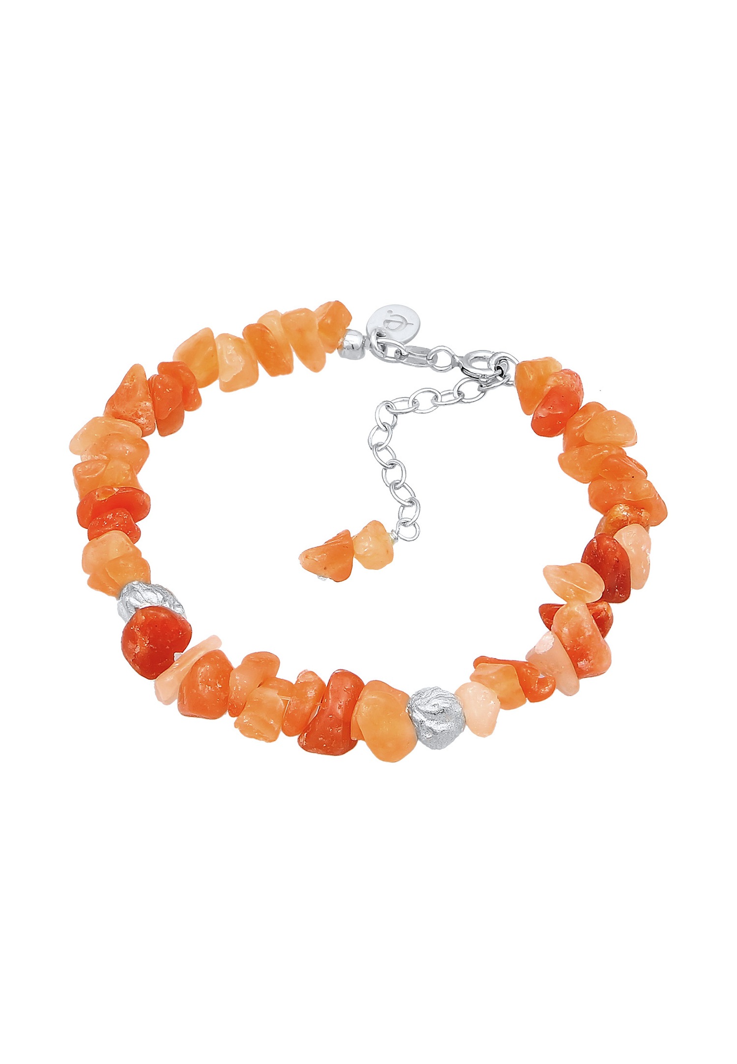 Elli PREMIUM Elli PREMIUM Bracelet Femmes Pierres Nature Perles avec Aventurine Marron en argent sterling 925