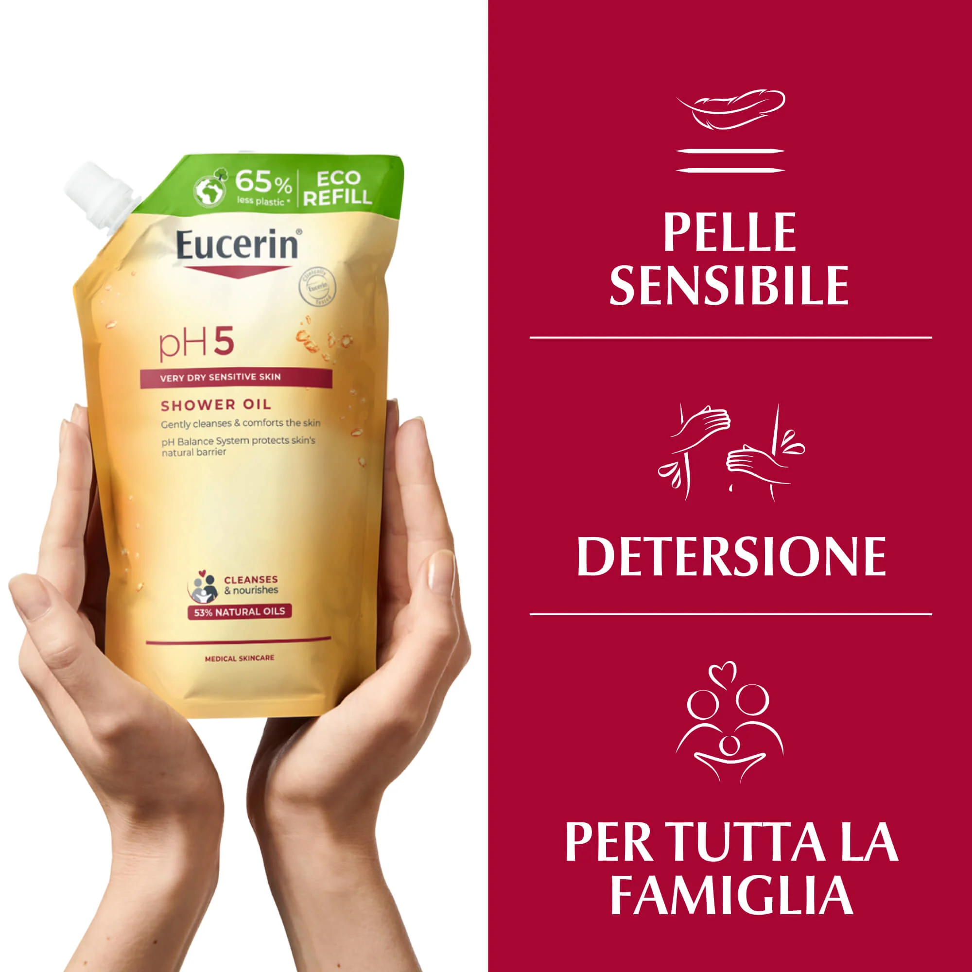 pH5 pH5 Olio Detergente Doccia Refill - Olio Doccia, Bagno e Doccia