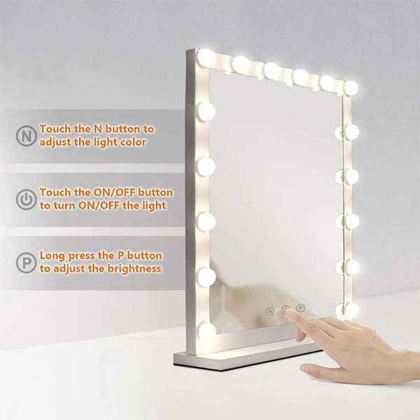 Specchio da trucco Livingandhome con luci a LED